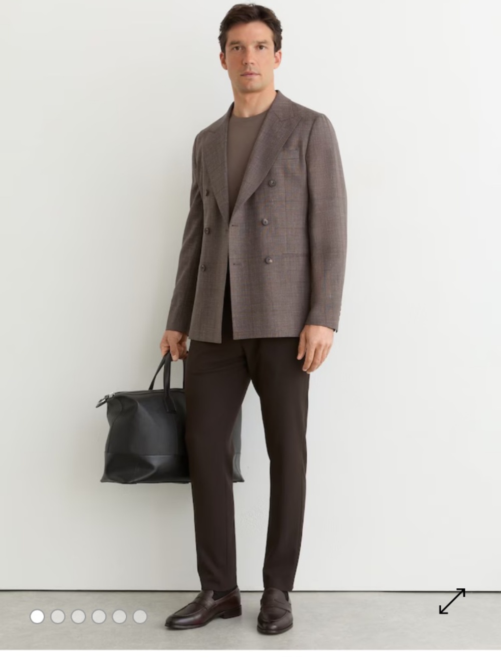 REISS Slim Fit Stretch Relaxed-Fit Drawstring Trousers in Brown 32